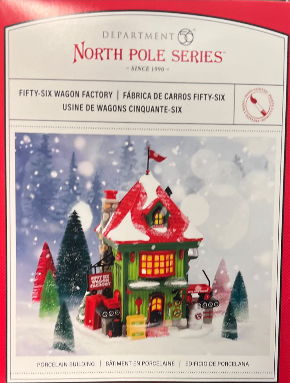 North Pole Village Fifty-six Wagon Factory Lit Building 6.33 Inch - North Pole - Building (6013433) ornament collectible [Barcode 028399386765] - Main Image 2