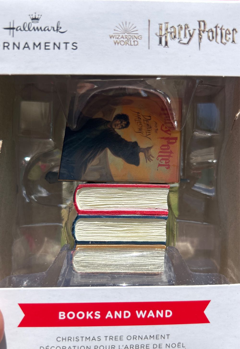 Christmas Hallmark Christmas Tree New Hallmark Harry Potter Stacked Books Wand Christmas And Box Wizarding World In  (The Wizarding World of Harry Potter) ornament collectible [Barcode 763795803491] - Main Image 2