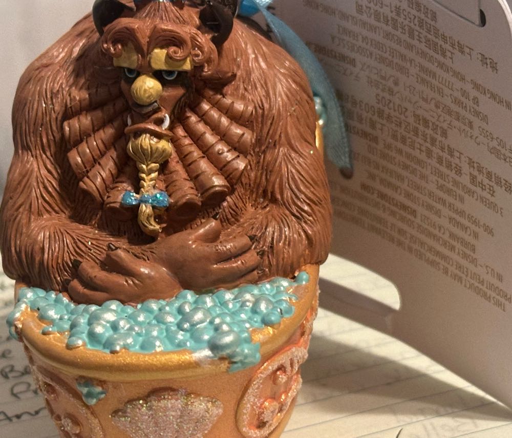 Beast In Bathtub Sketchbook Ornament - Disney Store (Beauty and the Beast) ornament collectible - Main Image 4