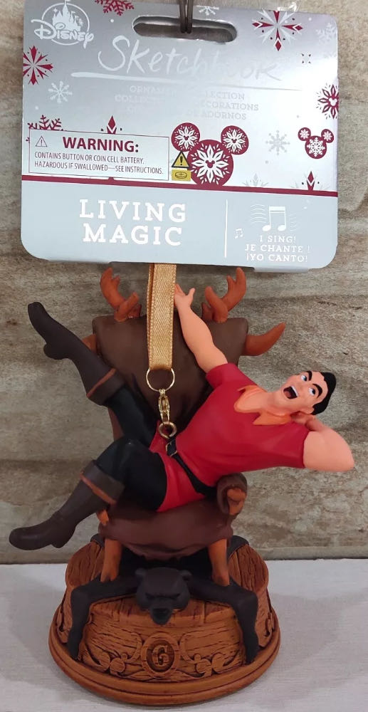 Gaston Musical Sketchbook Ornament - Disney Store (Disney’s beauty and the beast) ornament collectible [Barcode 400948775990] - Main Image 2