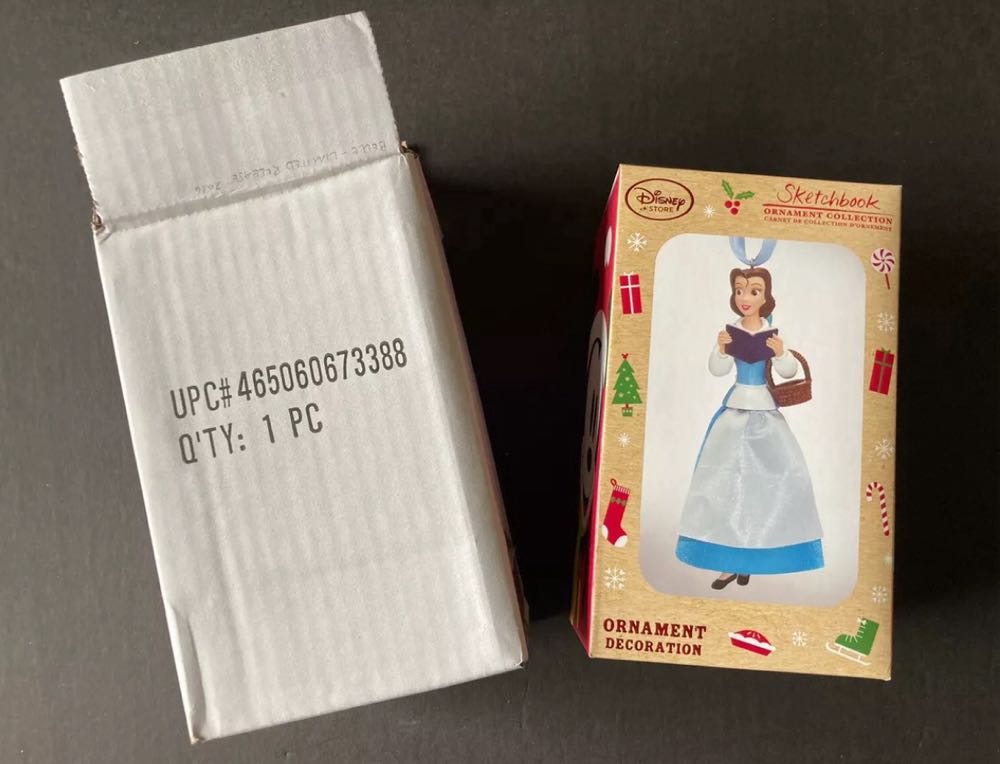 Village Belle With Book Sketchbook Ornament - Disney Store (Disney’s beauty and the beast) ornament collectible [Barcode 465060673388] - Main Image 2