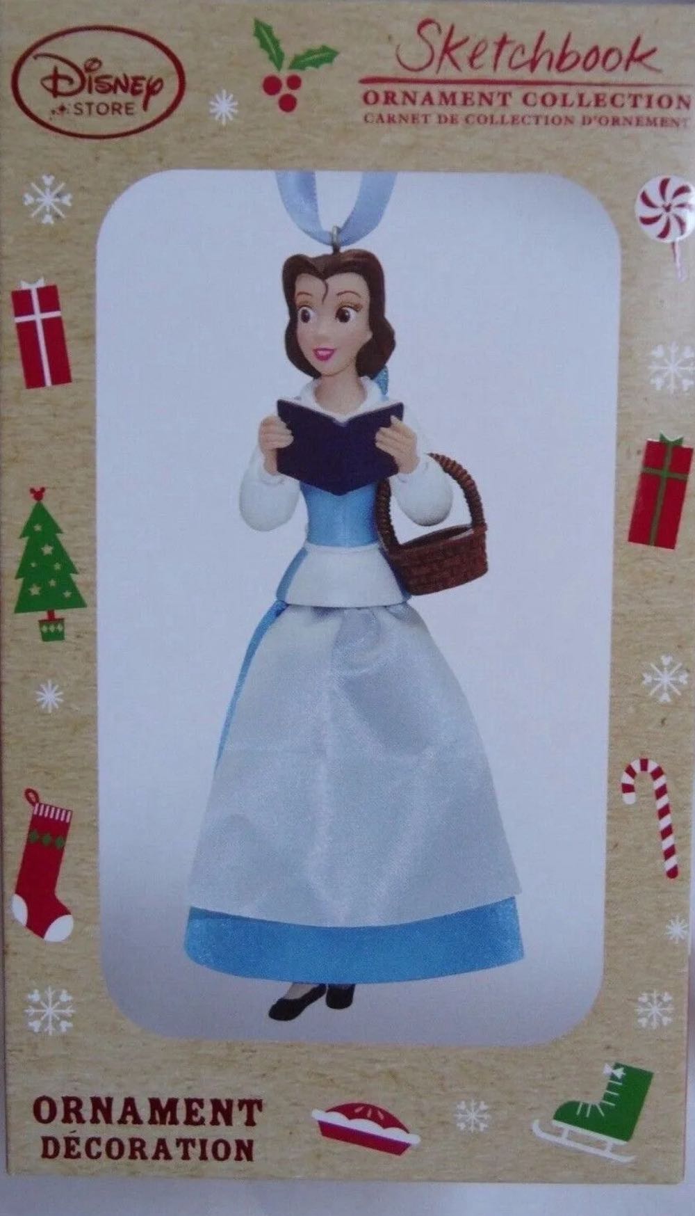 Village Belle With Book Sketchbook Ornament - Disney Store (Disney’s beauty and the beast) ornament collectible [Barcode 465060673388] - Main Image 4