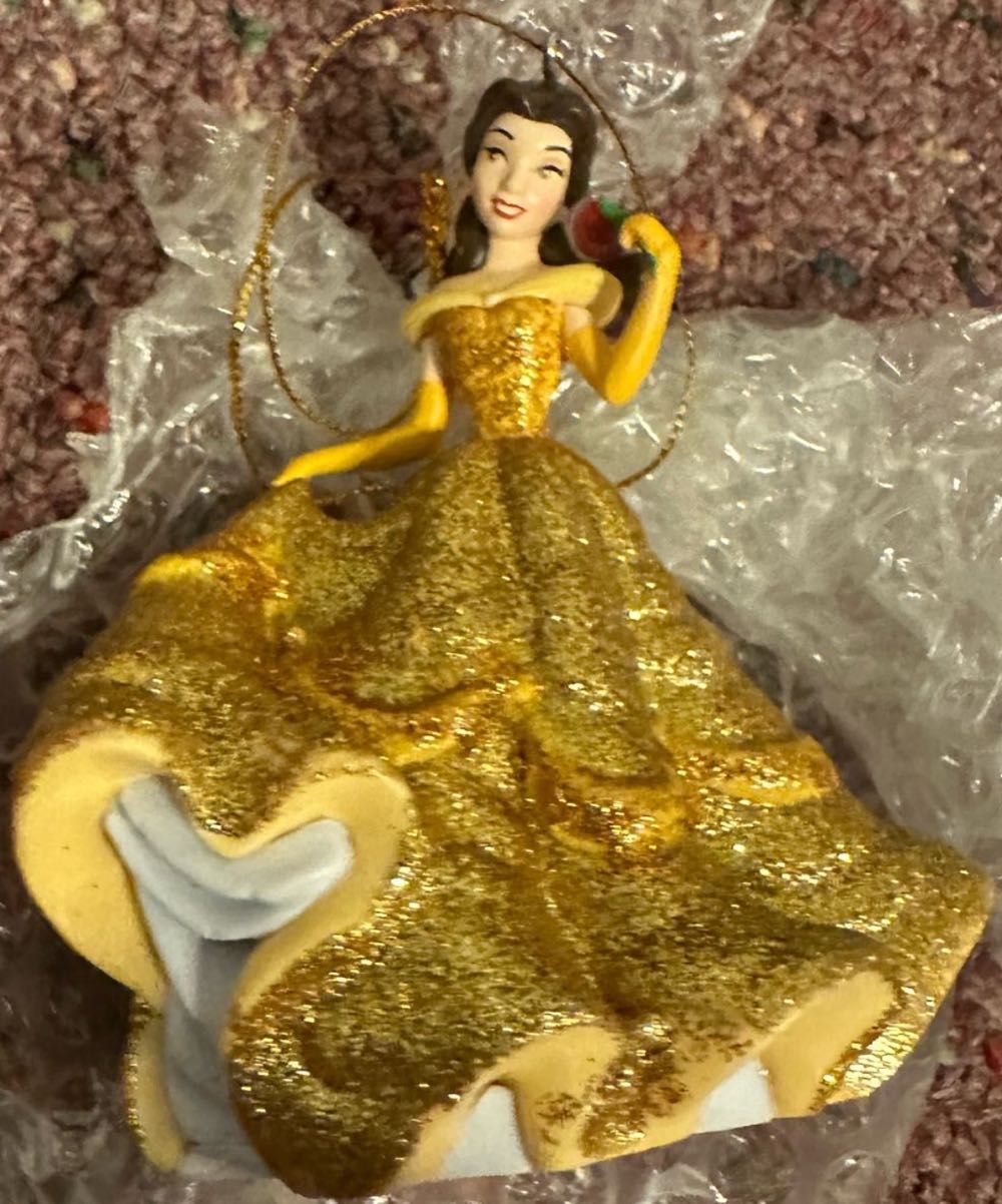Disney Parks Belle Glitter Ornament - Disney Store (Disney’s beauty and the beast) ornament collectible - Main Image 2