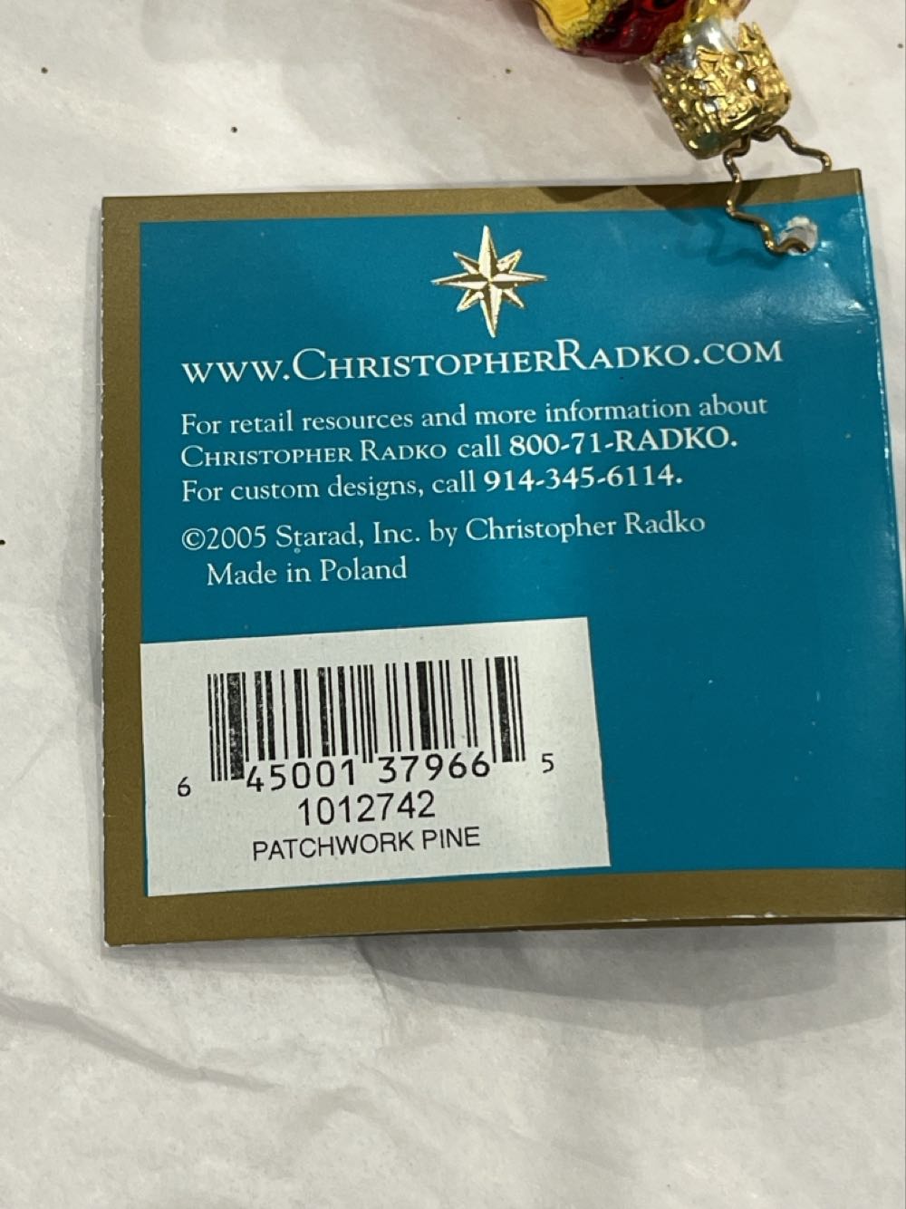 Patchwork Pine  ornament collectible - Main Image 3