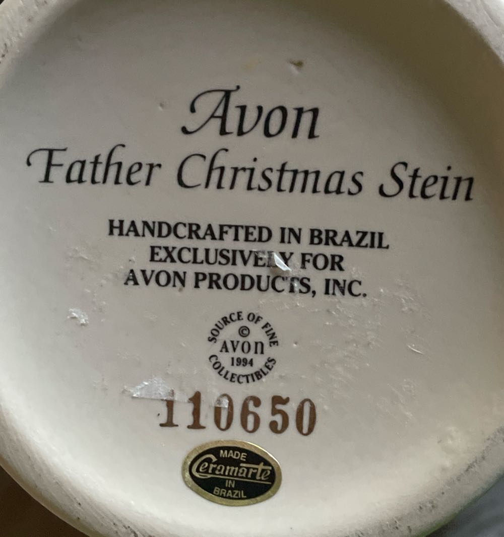 Avon - Father Christmas Stein - Santa (Beer Stein) ornament collectible - Main Image 4
