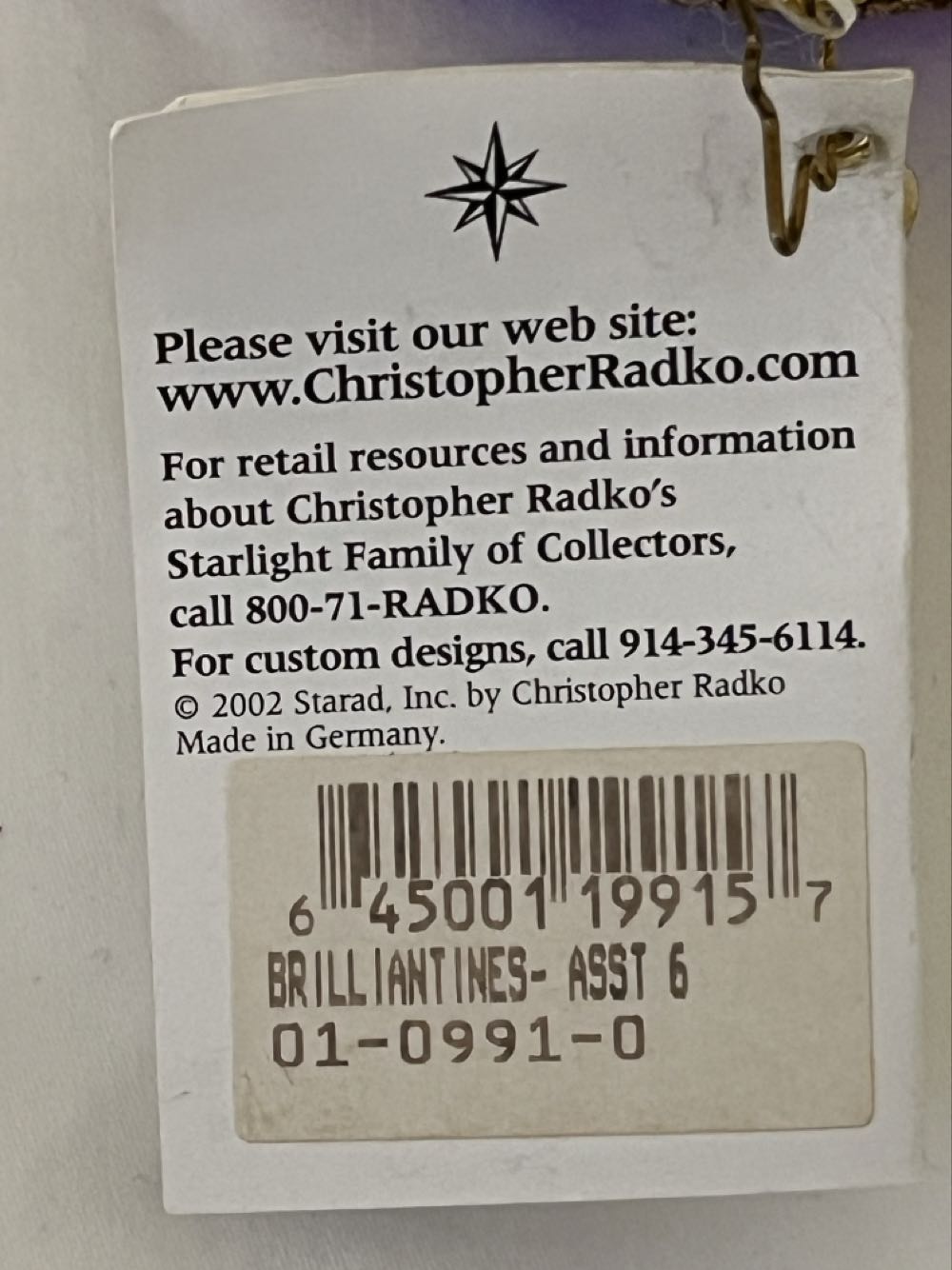 Brilliantines  (Triple Reflector, Drop) ornament collectible - Main Image 3