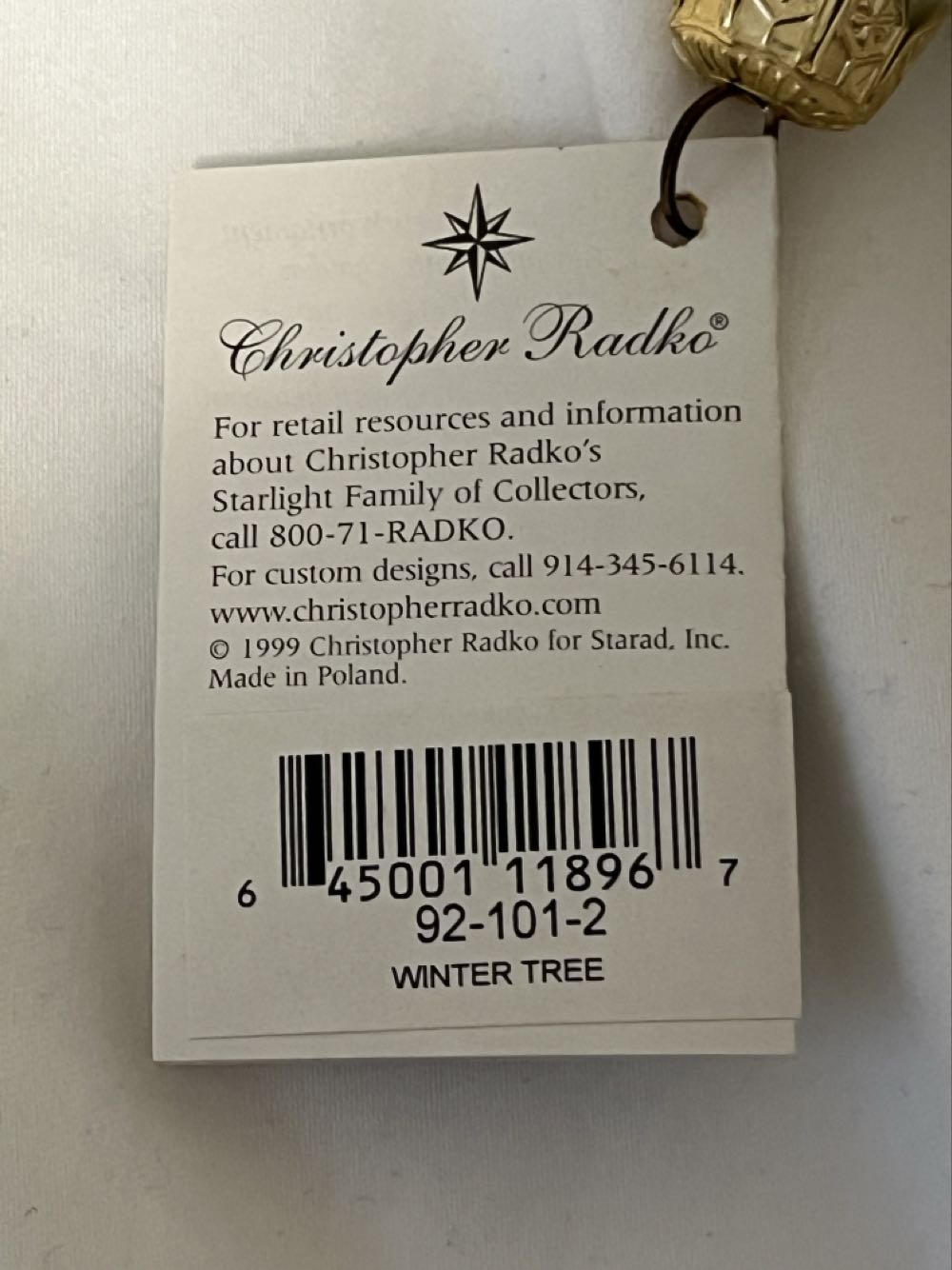 Winter Tree  (Pastel Dots With A Green Underside) ornament collectible - Main Image 3