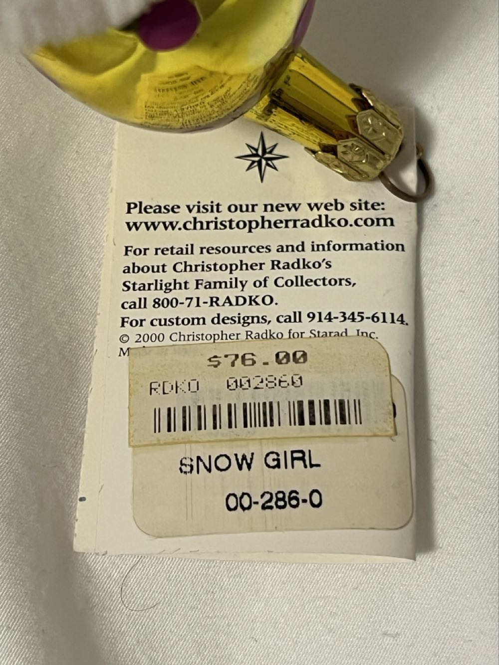 Snow Girl  ornament collectible - Main Image 3