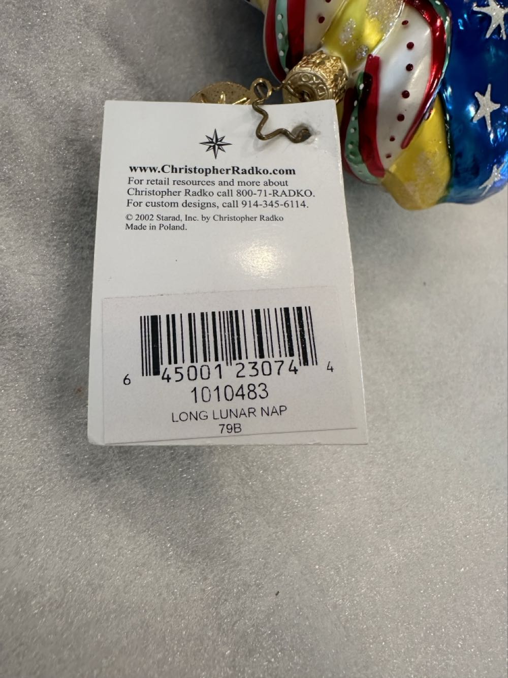 Long Lunar Nap 79B  (Radko) ornament collectible [Barcode 645001230744] - Main Image 3