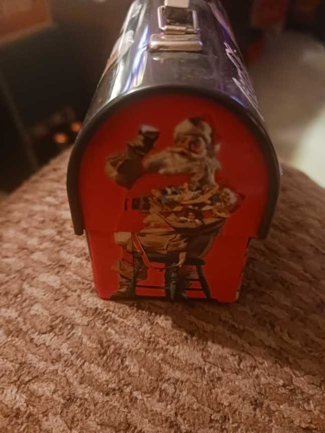 Coca-Cola Ornament Domed Lunch Box Tin Santa With Toy Bag 2007 - Coca-Cola hanging tin lunch box mini (Coca-Cola Ornament) ornament collectible - Main Image 2