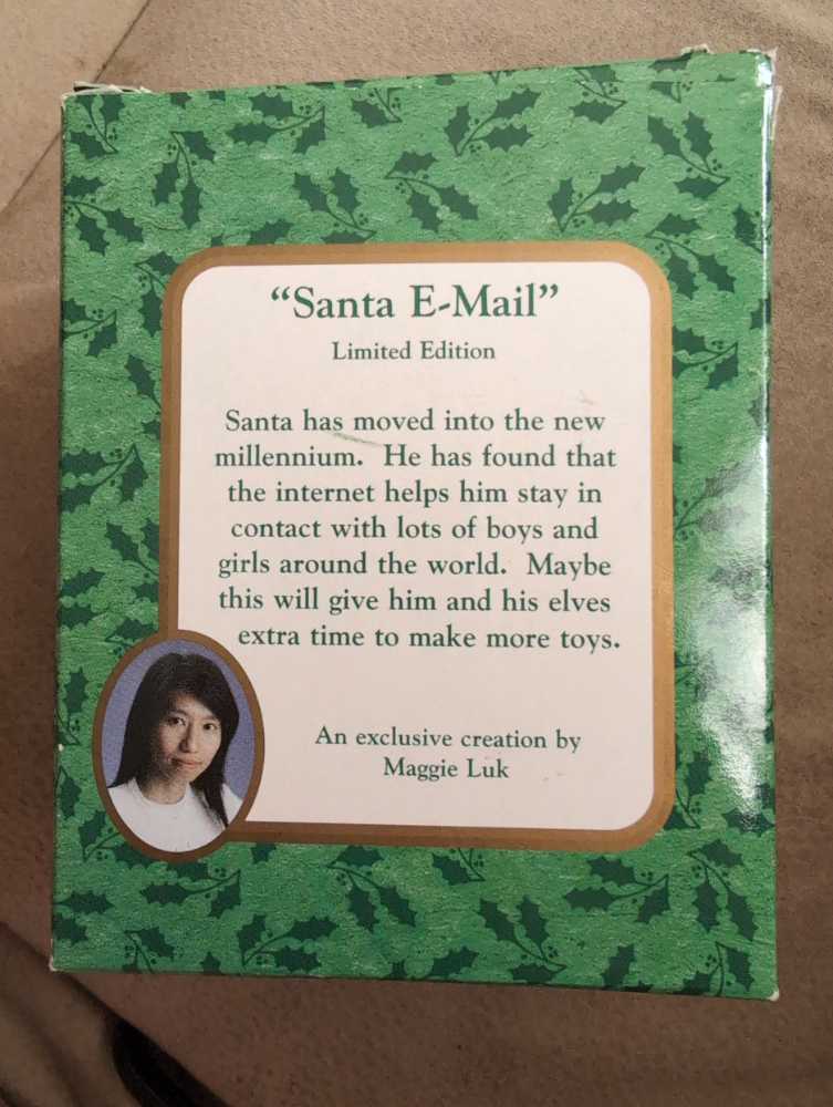 Santa E-mail  ornament collectible [Barcode 692382911304] - Main Image 2