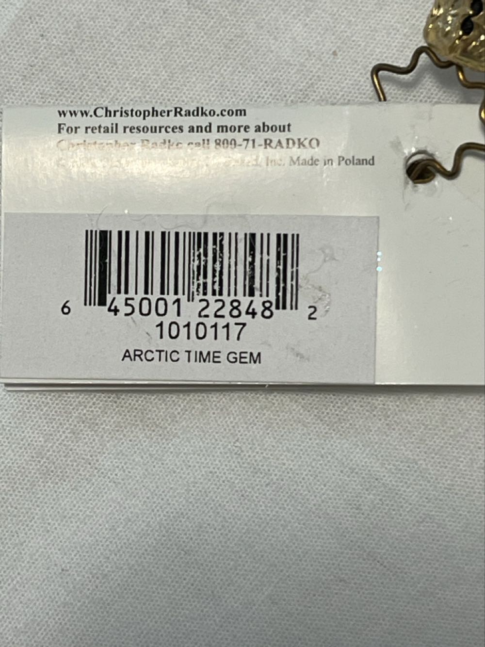 Artic Time Gem  (Snowman With A Clock) ornament collectible - Main Image 3