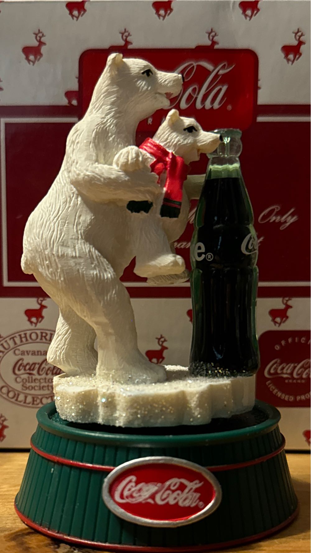 Polar Bears with Coca-Cola Bottle / Travel Refreshed - Cavanaugh’s Coca-Cola Christmas Collectors Society (Coca-Cola) ornament collectible - Main Image 2