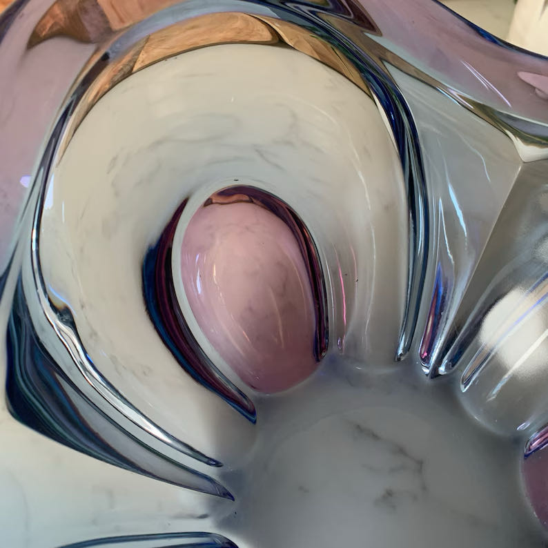 Vintage Purple Glass Dish  ornament collectible - Main Image 3