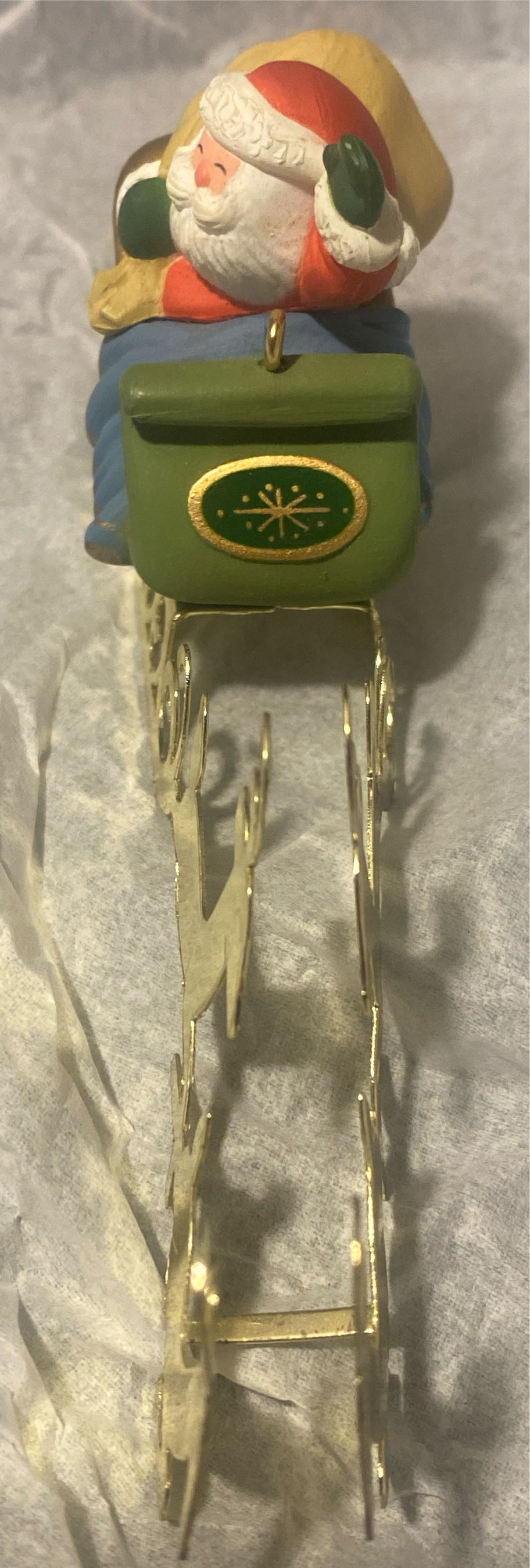 Santa In Sleigh With Brass Reindeer - Santa And Reindeer (Santa Claus) ornament collectible - Main Image 3