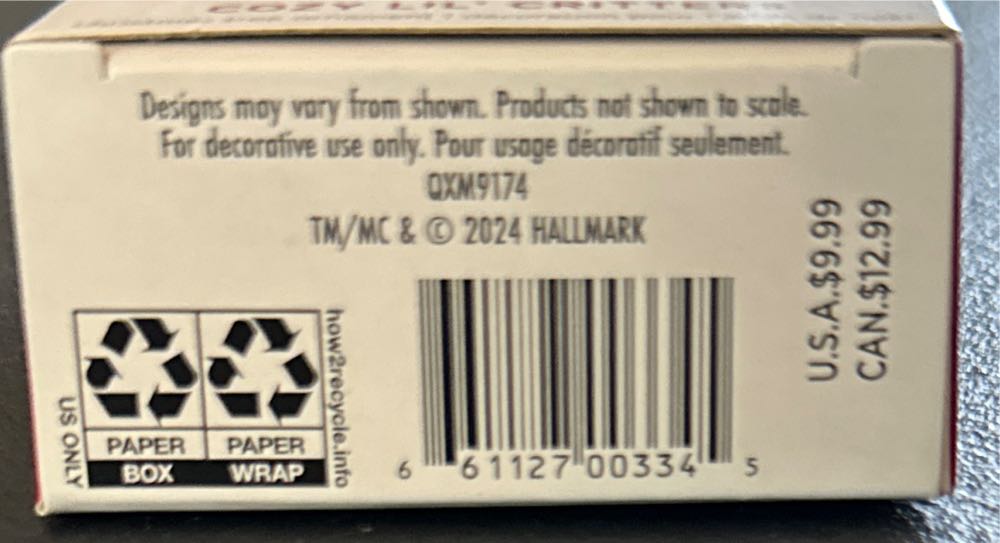 Miniature Cozy Lil’ Critters #6 - Mini - Cozy Lil’ Critters (Cozy Lil’ Critters) ornament collectible [Barcode 661127003345] - Main Image 3