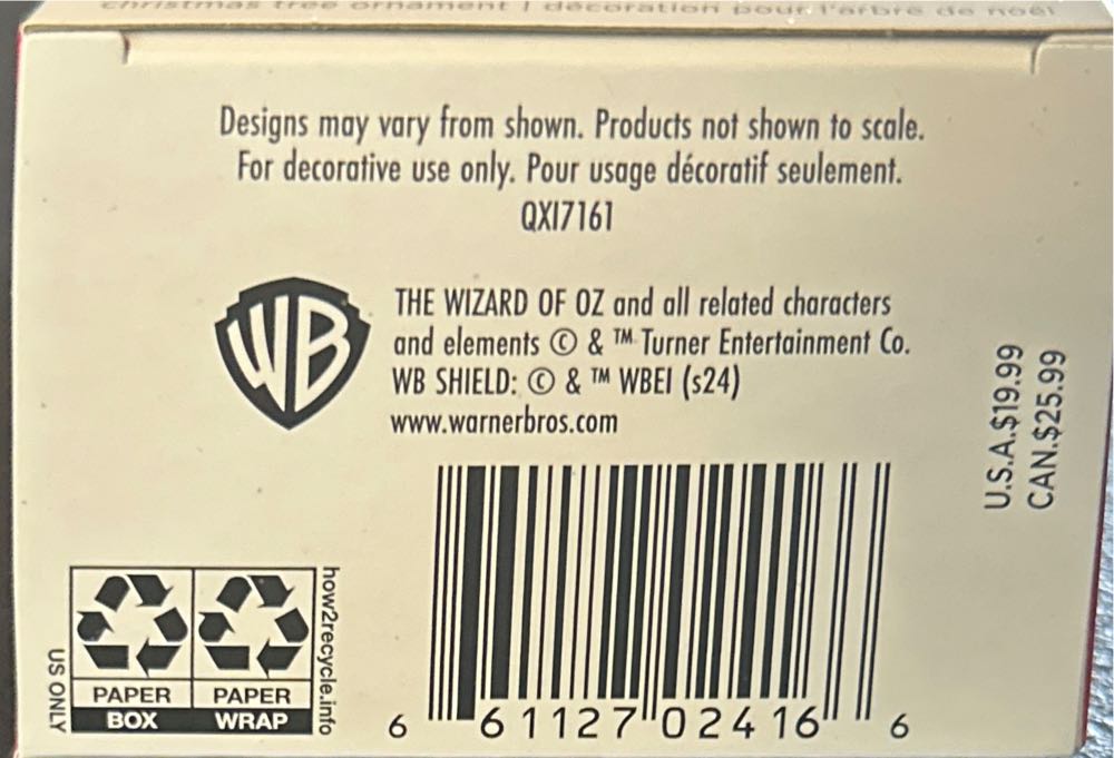 Oz - Scarecrow: “SCARECROW” - The Wizard of Oz - Off to See the Wizard (Hanging Ornament) ornament collectible [Barcode 661127024166] - Main Image 3