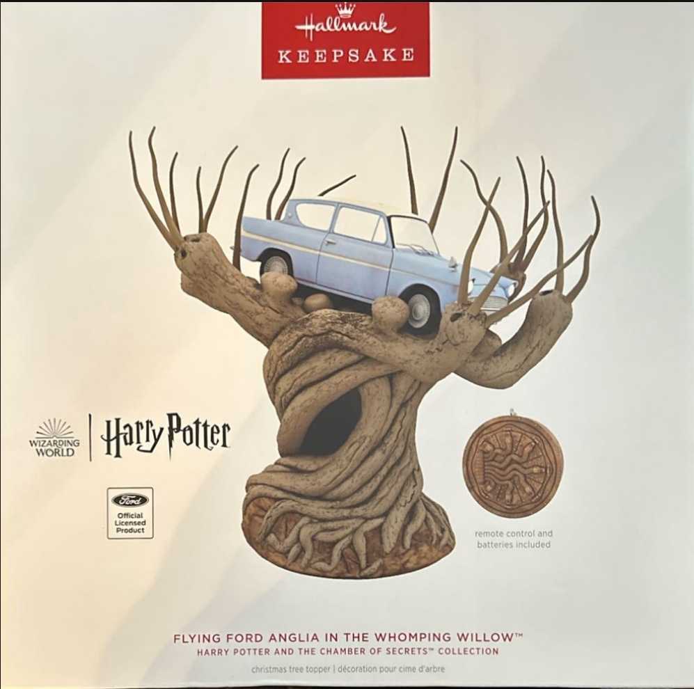 Flying Ford Anglia in the Whomping Willow Tree Topper - Storytellers (Harry Potter and the Chamber of Secrets) ornament collectible [Barcode 661127022001] - Main Image 2