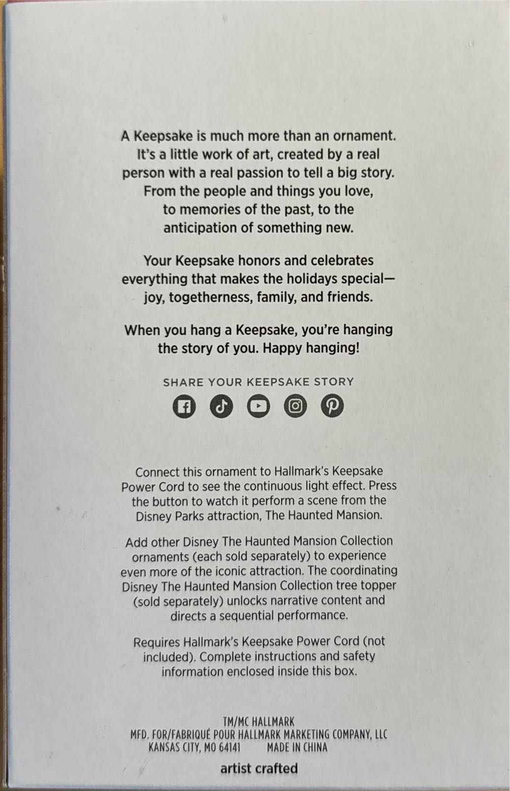 Haunted Mansion: The CARETAKER & HIS DOG - Disney the Haunted Mansion Collection (MAGIC: Interactive Light & Sound) ornament collectible [Barcode 661127022384] - Main Image 2