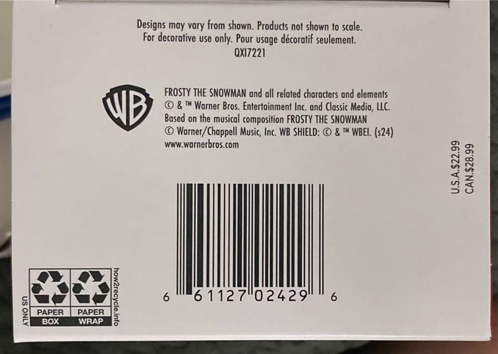 Frosty And Santa - Frosty The Snowman (Frosty And Santa) ornament collectible [Barcode 661127024296] - Main Image 4