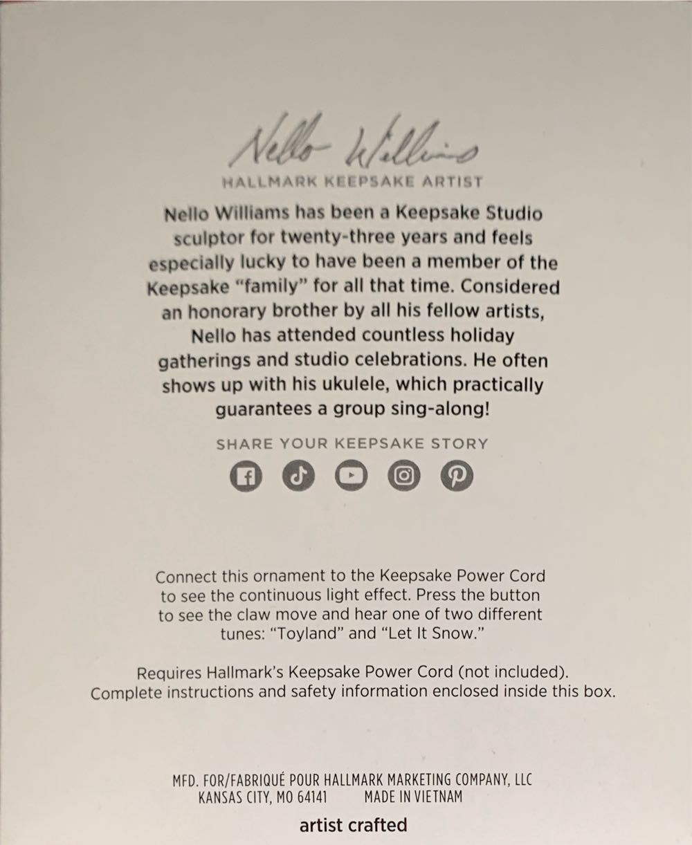 Magic Snowball Claw Game - Nello (Magic, Lights, Sound And Motion) ornament collectible [Barcode 661127023664] - Main Image 2