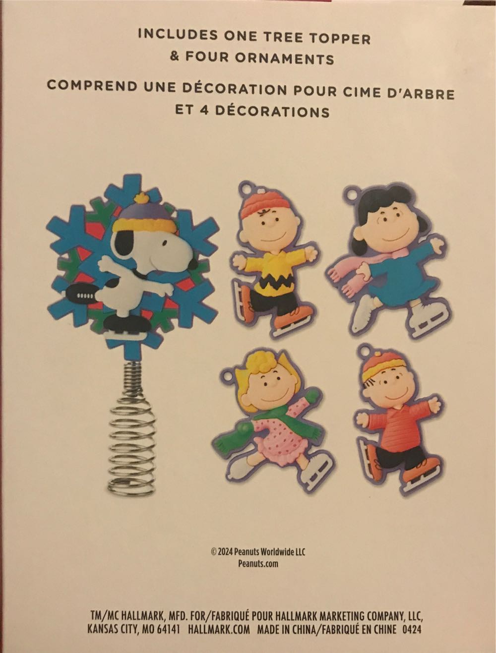 Miniature Peanuts Tree Topper & Ornaments Set - The Peanuts Gang (Peanuts Christmas) ornament collectible [Barcode 661127061505] - Main Image 2