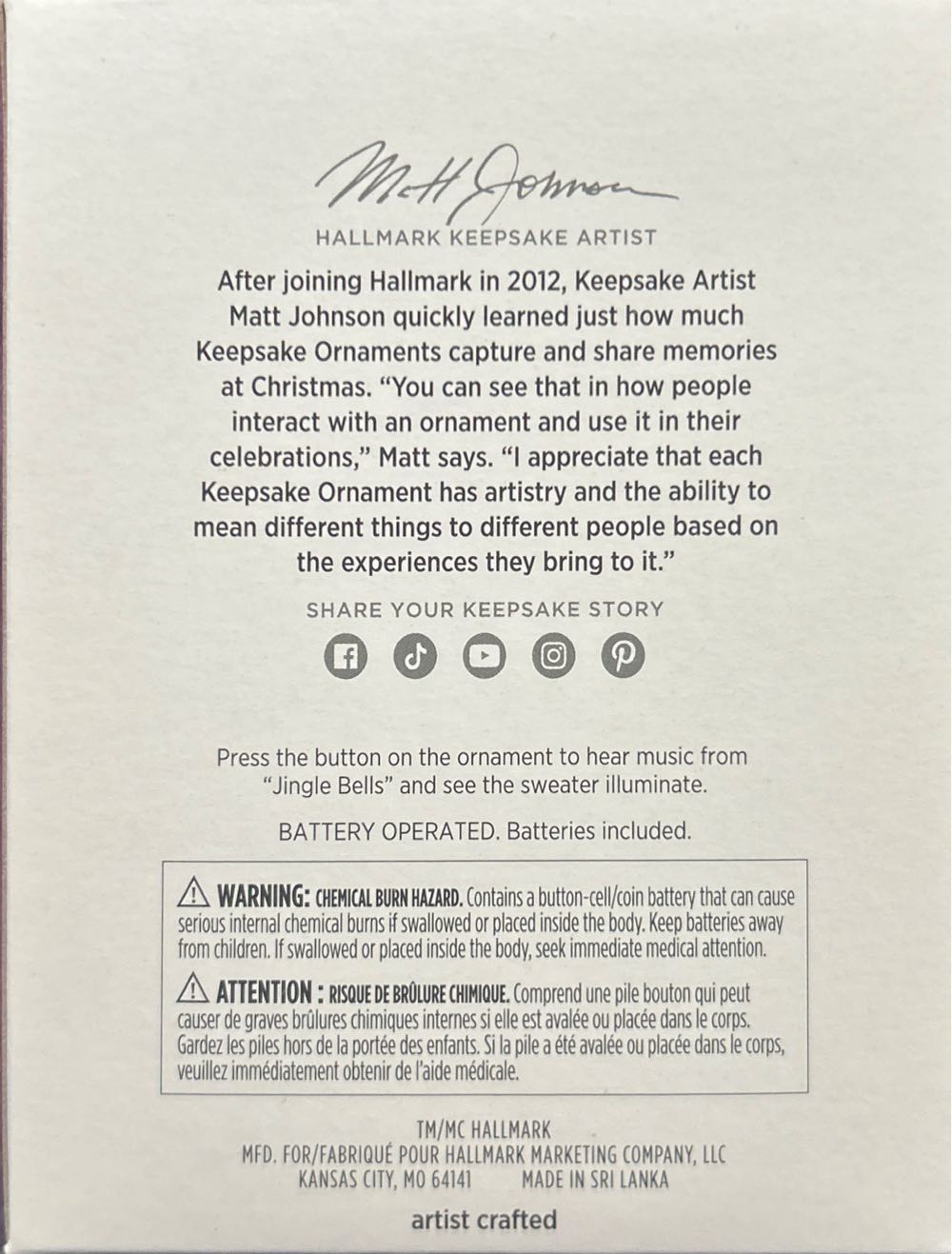 Ugly Sweater - National Lampoon’s Christmas Vacation (Movies & TV) ornament collectible [Barcode 661127021158] - Main Image 2