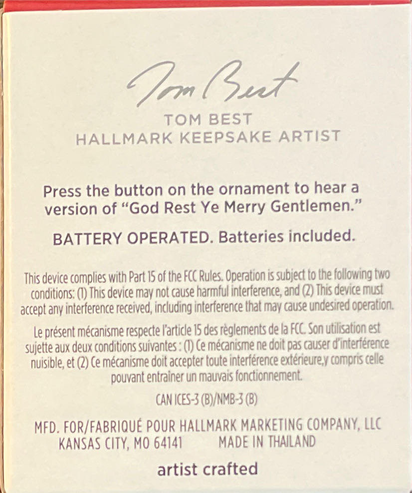 Merry Mandolin - Minis (Miniature) ornament collectible [Barcode 661127003437] - Main Image 2