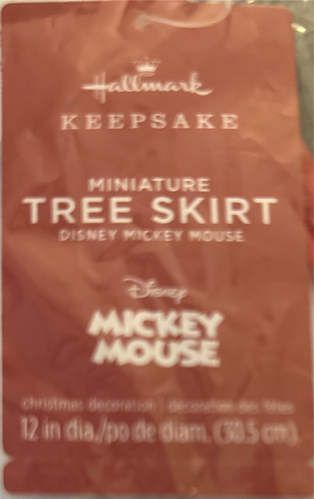 Disney Mickey Mouse - Fabric Tree Skirt, 12” - Showtoppers (Disney) ornament collectible [Barcode 661127026931] - Main Image 2