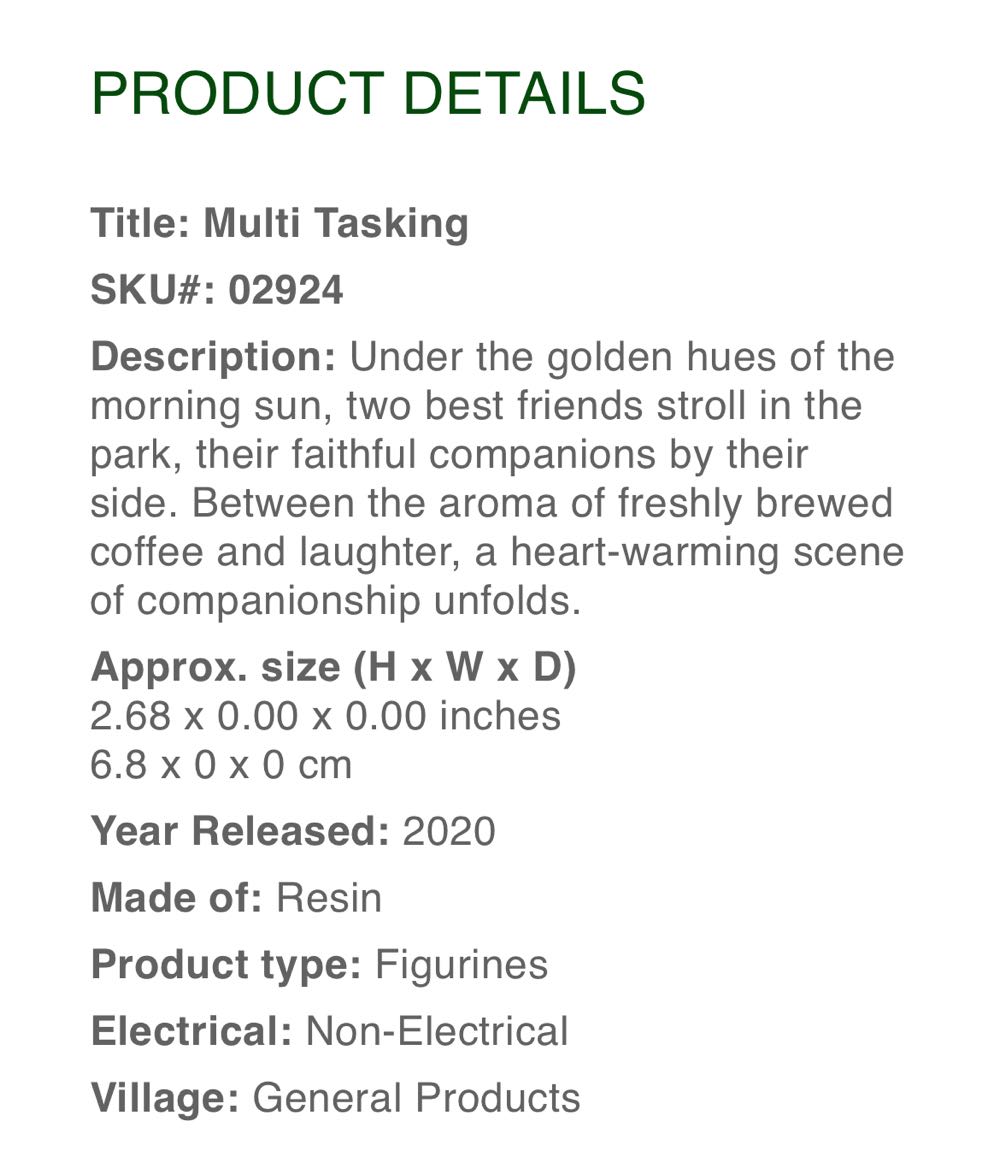 Multi Tasking - Figurines (Figurines) ornament collectible [Barcode 02924] - Main Image 2