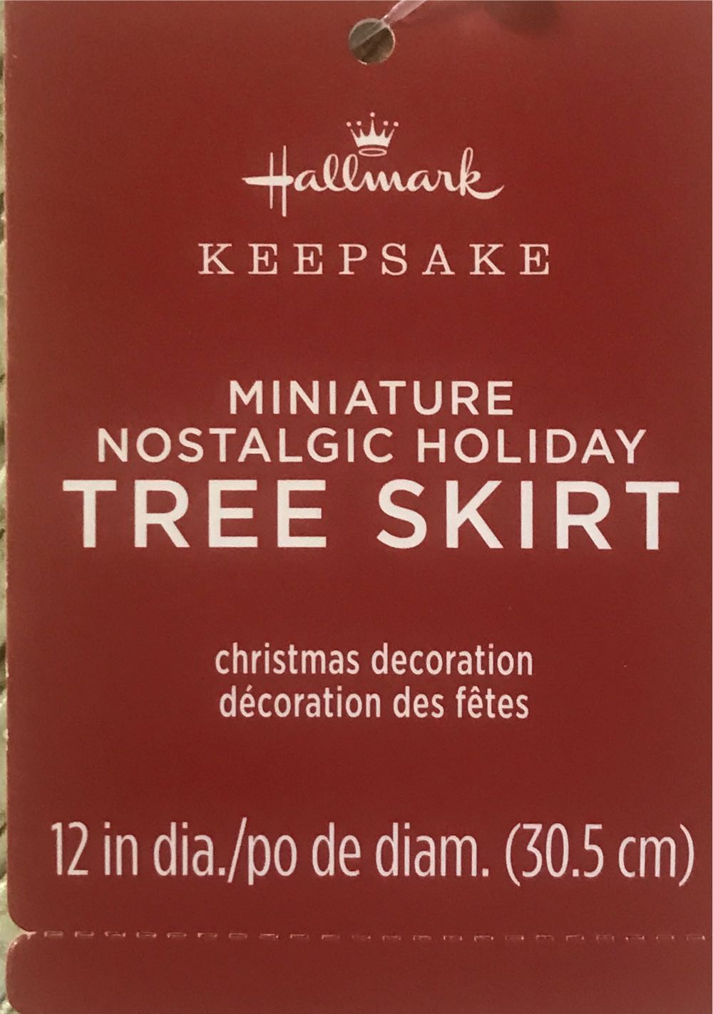 Miniature Nostalgic Holiday Tree Skirt - ShowToppers Mini Tree (ShowToppers Mini Tree) ornament collectible [Barcode 661127032215] - Main Image 2