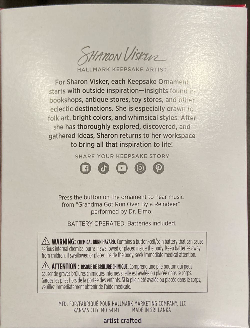 Grandma Got Ran Over By A ReindeerM - Grandma Got Run Over By A Reindeer (Reindeer) ornament collectible [Barcode 661127025453] - Main Image 2