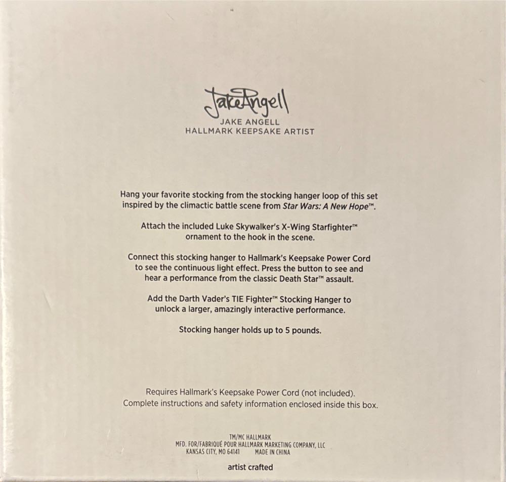 Luke Skywalker’s X-Wing Starfighter Ornament And Stocking Hanger Set - Star Wars: A New Hope (Star Wars) ornament collectible [Barcode 661127022070] - Main Image 2