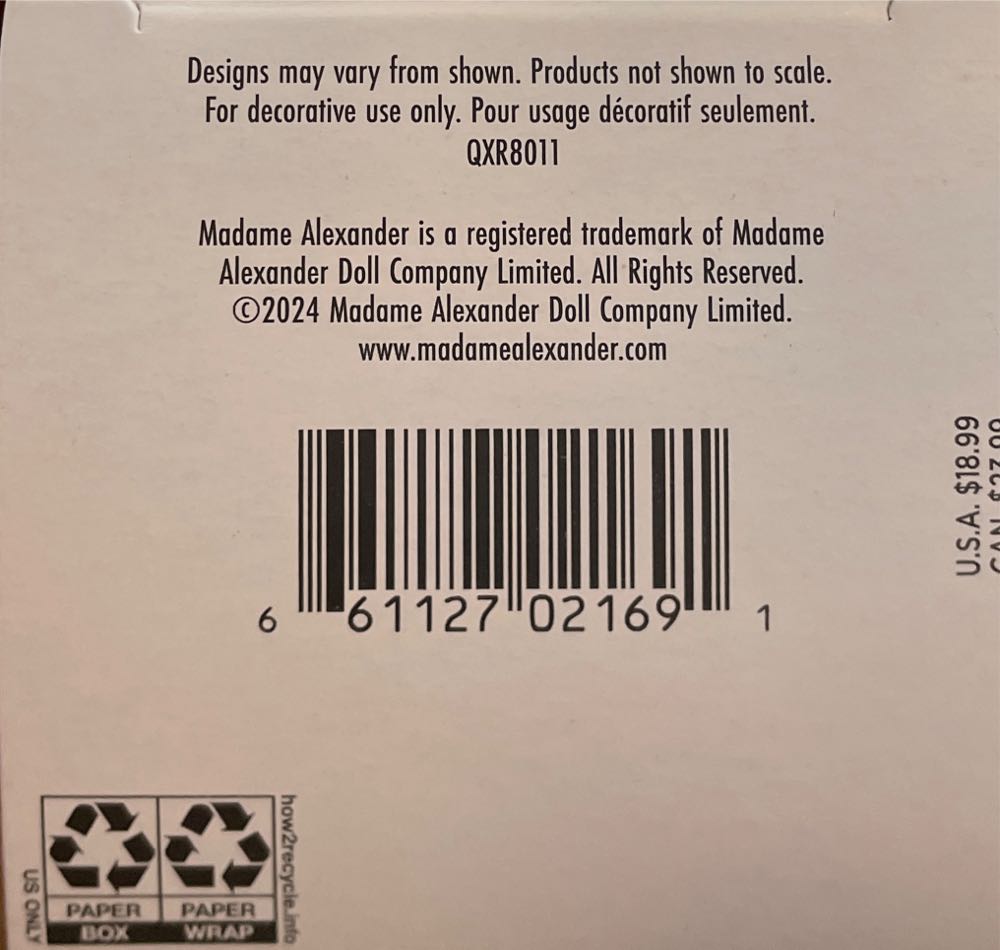 #29 Peacock Princess #29 - Madame Alexander (Madame Alexander) ornament collectible [Barcode 661127021691] - Main Image 4