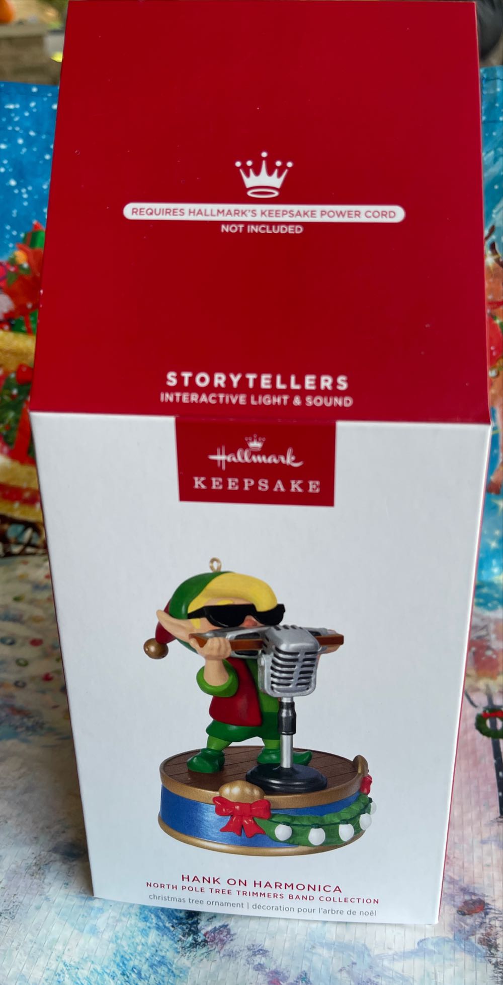 Hank On Harmonica - North Pole Tree Trimmers Band (Storytellers - Interactive Light & Sound) ornament collectible [Barcode 661127023749] - Main Image 2