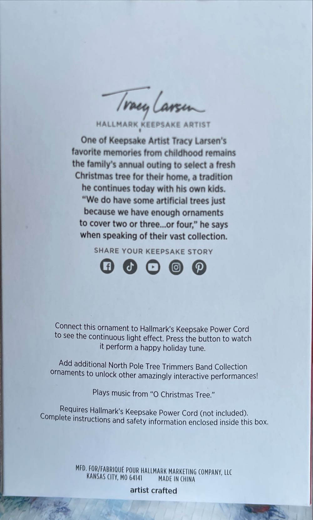 Hank On Harmonica - North Pole Tree Trimmers Band (Storytellers - Interactive Light & Sound) ornament collectible [Barcode 661127023749] - Main Image 3