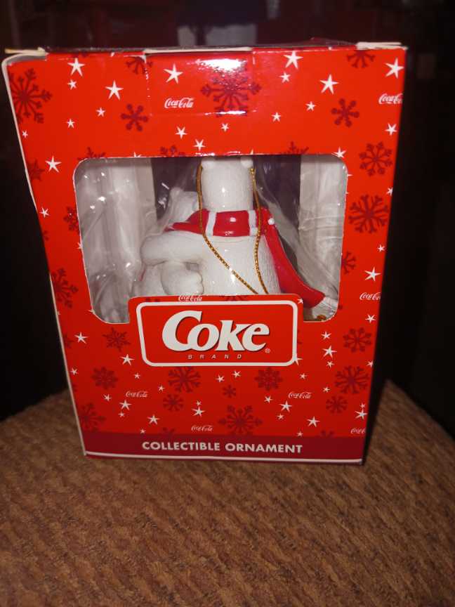 Coca-Cola Ornament Happy Holidays Polar Bears Hugging Walmart  - Coca-Cola Ornament Happy Holidays (Coca-Cola Ornament) ornament collectible - Main Image 2