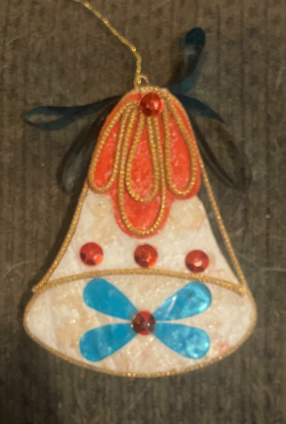 Cartapesta - Nativity - (Set 1) - Angel - Red - With Lyre