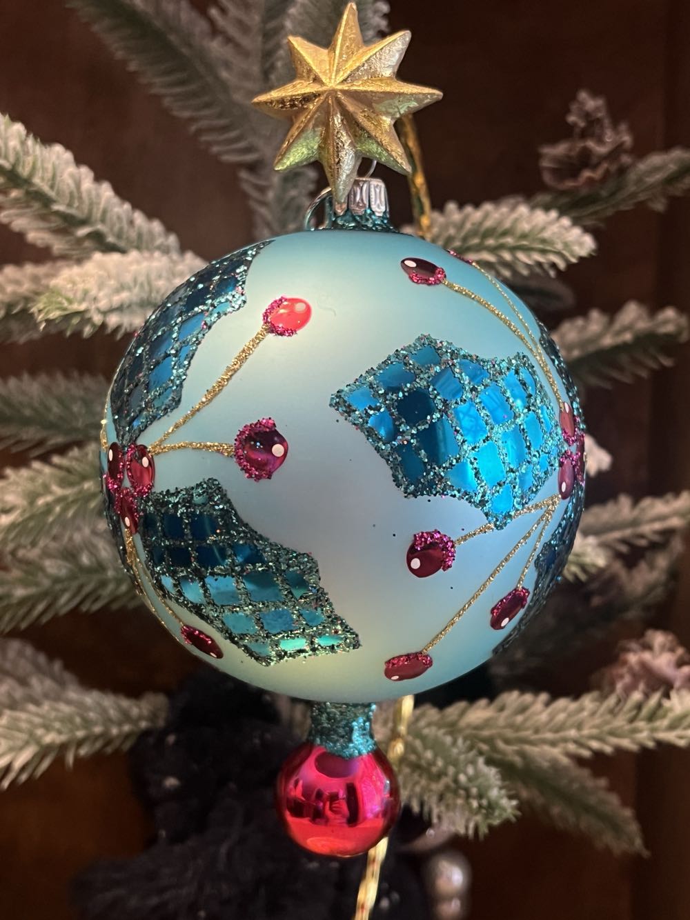 Boughs Of Hollywood (Turquoise) - Single  ornament collectible - Main Image 2