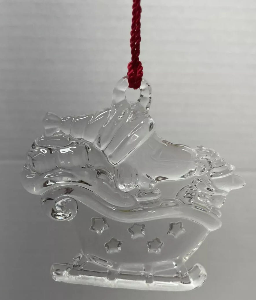 Marquis Waterford Crystal Snoopy Sleigh Ride 50th Anniversary  ornament collectible - Main Image 2