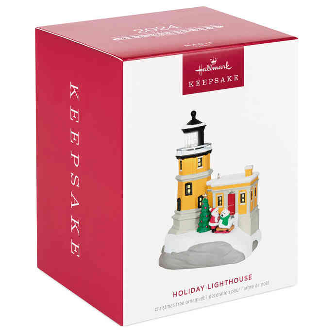 Holiday Lighthouse 2024  - Holiday Lighthouse (Lighthouse) ornament collectible - Main Image 3