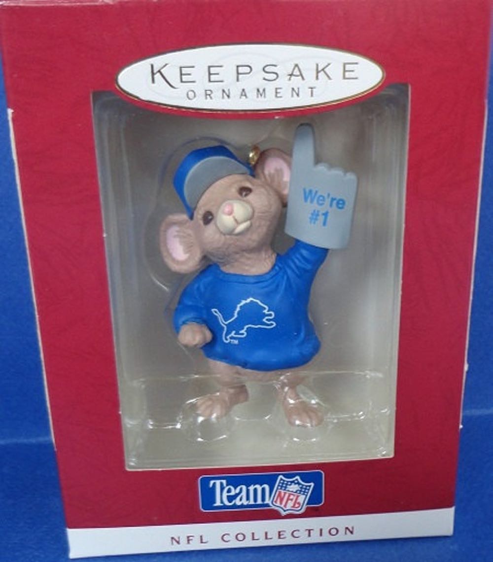 Detroit Lions Mouse Fan  (Sports) ornament collectible [Barcode 015012357066] - Main Image 2