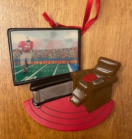 Football Game On TV - Family Personalized Ornaments ornament collectible - Main Image 1