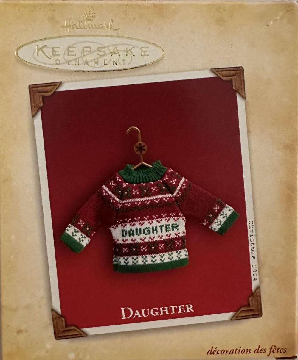 Sweater For Daughter - Family ornament collectible - Main Image 2