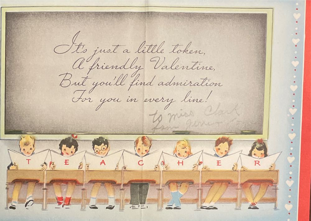 GB - Valentine - Teacher - P-7149B - Valentine (French Fold) ornament collectible - Main Image 2