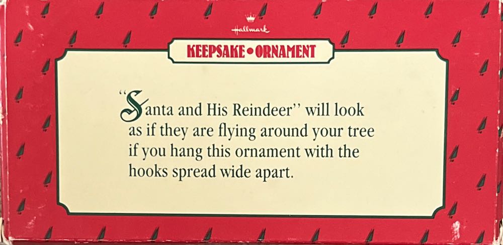 Hallmark Keepsake. Christmas. 1985. Santa And His Reindeer. - Keepsake Ornament (Santa And His Reindeer) ornament collectible - Main Image 2