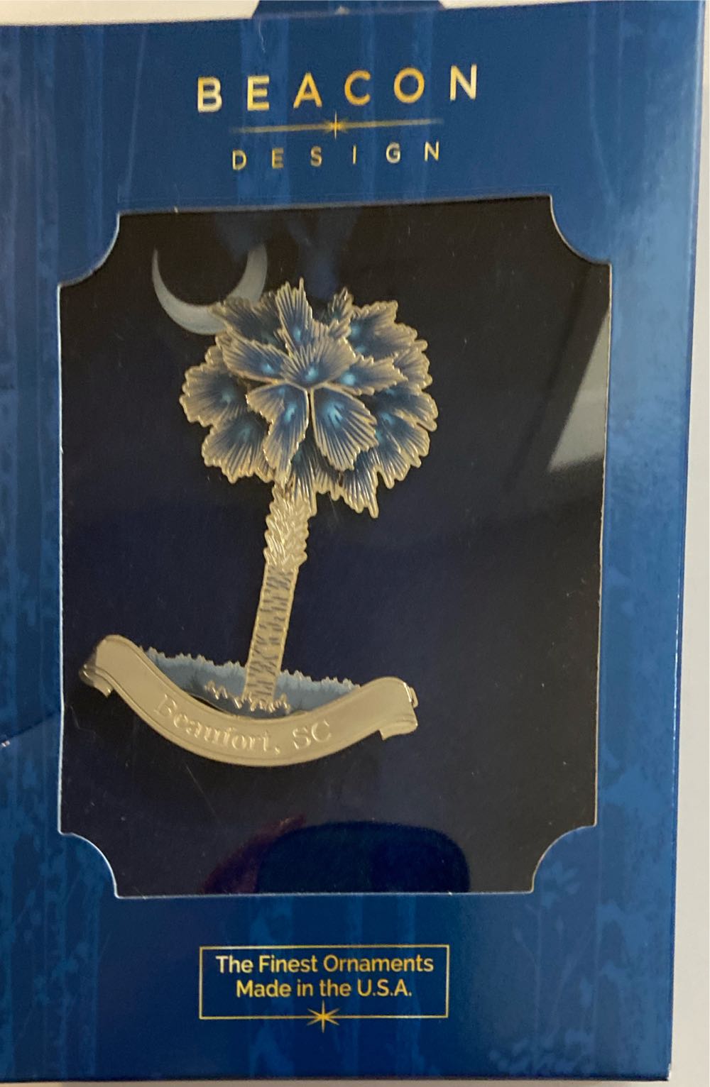 1264 Beaufort SC Palmetto & Moon  ornament collectible [Barcode 634228612648] - Main Image 1