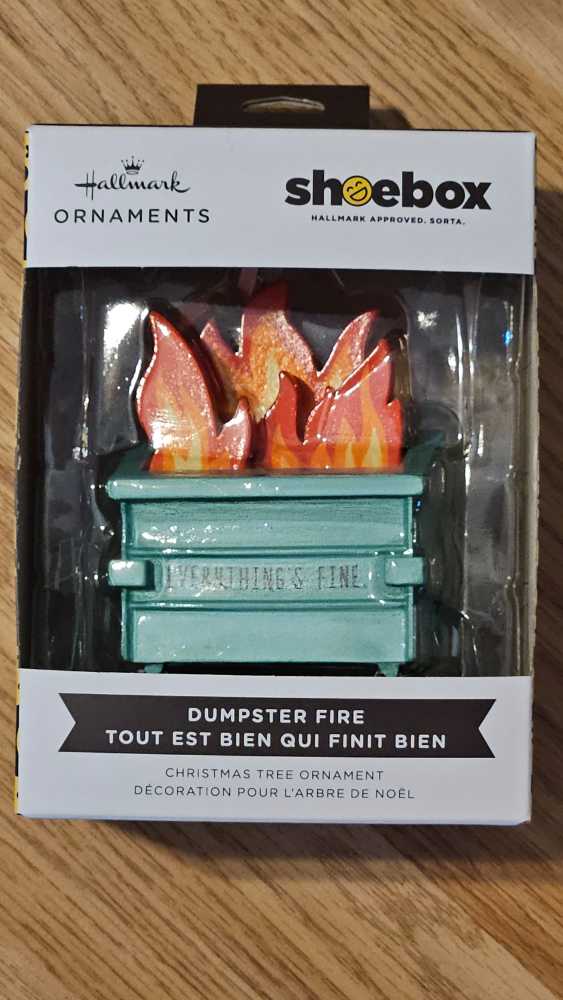 Hallmark Dumpster Fire Christmas Ornament - Work (Work) ornament collectible [Barcode 661127050981] - Main Image 2