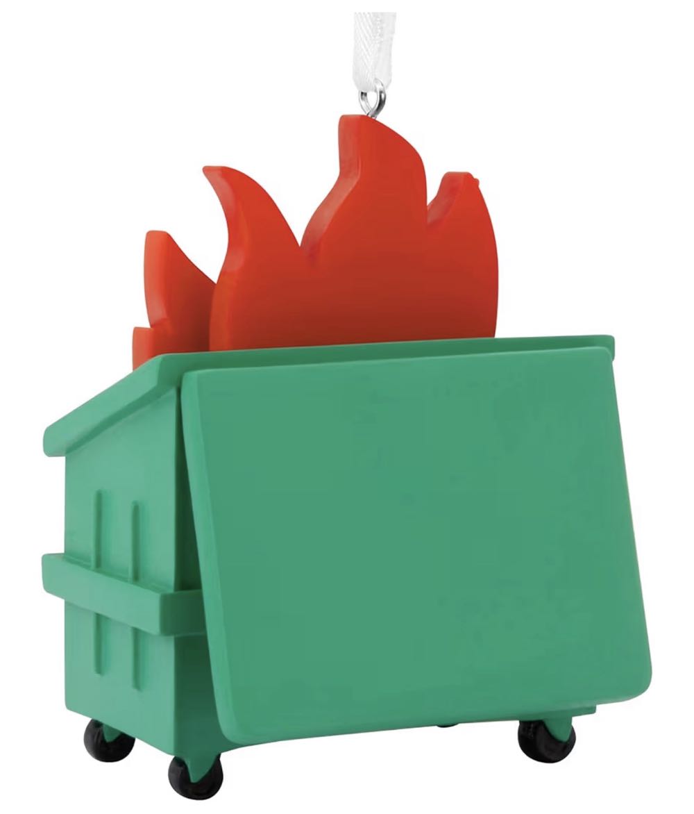 Hallmark Dumpster Fire Christmas Ornament - Work (Work) ornament collectible [Barcode 661127050981] - Main Image 6