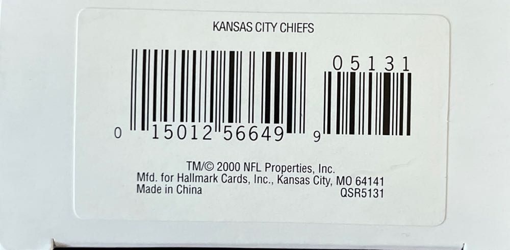 Hallmark Keepsake. Fall. Nfl Collection. 2000. Kansas City Chiefs. Designed By Bob Siedler. - NFL Collection (Kansas City Chiefs) ornament collectible - Main Image 4
